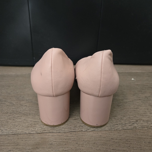 Matt & Nat ABELIA Pink Blossom Smooth Vegan Leather pumps Mirrored Heel 10 - Picture 4 of 12